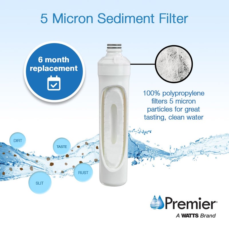 Watts Premier RO Pure Plus 4-Pack Filtration Kit for 4 Stage Pure Plus/Zero Pure Plus Reverse Osmosis System, Push Button Water Filter Replacement, Sediment Filter, Carbon Pre-Filter, VOC, Membrane - Image 5